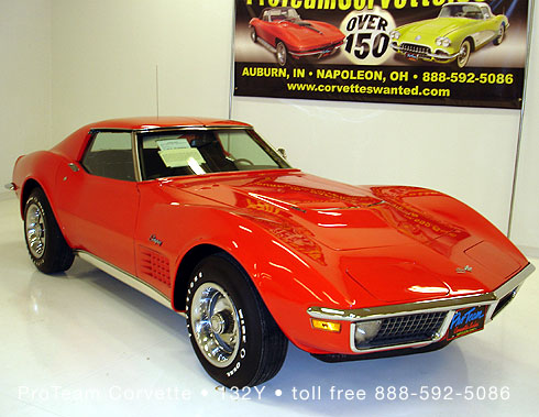 132Y1970 Corvette TTop 454390 hp 4 speed numbers match